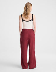 Pull-On Pants in 100% Linen DUSTY MERLOT