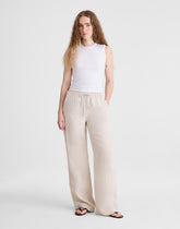 Tall Pull-On Pants in 100% Linen OAT