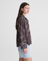 PJ Shirt in Poplin CHOCOLATE PLUM