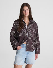 PJ Shirt in Poplin CHOCOLATE PLUM