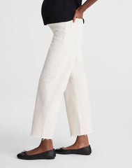 The Maternity Perfect Vintage Wide-Leg Crop Jean in Vintage Canvas VINTAGE CANVAS