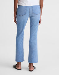 The Maternity Flare Crop Jean in Super Stretch Denim COASTAL BLUE WASH