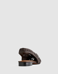 The Harpor Slingback Flat DARK CAROB