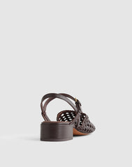 The Lola Ankle-Strap Heeled Sandal COFFEE BEAN