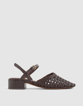 The Lola Ankle-Strap Heeled Sandal COFFEE BEAN