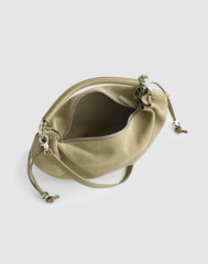 The Camren Gathered Shoulder Bag in Suede GR7369