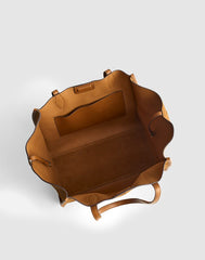 The Lexington Tote in Suede AGED COGNAC