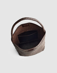 The Signature Woven Bucket Bag COFFEE BEAN