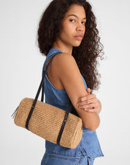 The Brioche Shoulder Bag in Raffia NATURAL MULTI