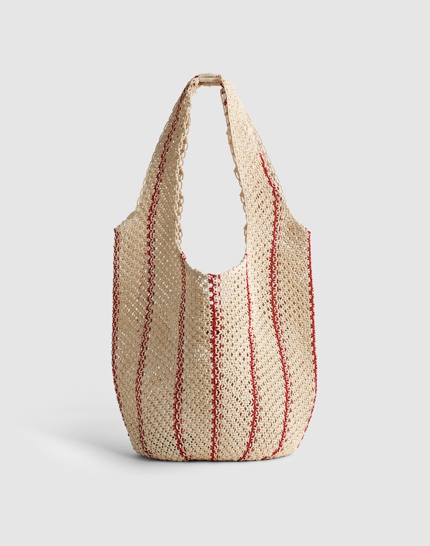 The Curved Crochet Shoulder Bag SCARLETT STRIPE MULTI