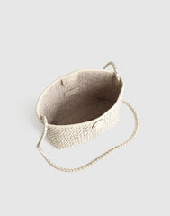 The Signature Woven Crossbody Bag VINTAGE MUSLIN