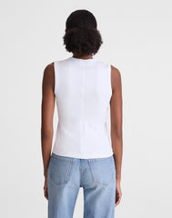 The '90s Shell Tank in Compact Cotton WHITE