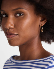 Demi-Fine Molten Large Hoop Earrings 14K GOLD