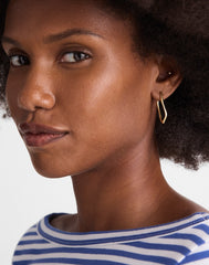 Demi-Fine Molten Large Hoop Earrings 14K GOLD