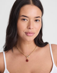 Semiprecious Ladybug Charm ANTIQUE GOLD