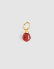 Semiprecious Ladybug Charm ANTIQUE GOLD