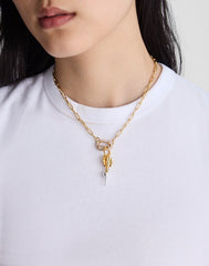 Mixed-Metal Radish Charm ANTIQUE GOLD