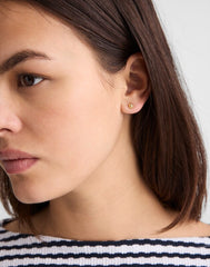 Demi-Fine Strawberry Stud Earrings 14K GOLD