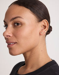 Demi-Fine Snail Stud Earrings 14K GOLD