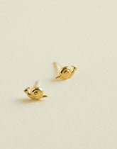 Demi-Fine Snail Stud Earrings 14K GOLD