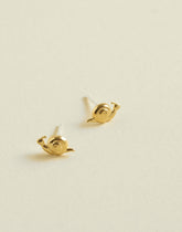Demi-Fine Snail Stud Earrings 14K GOLD