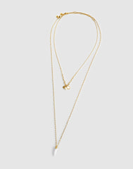 Mother-of-Pearl Horn Necklace Set ANTIQUE GOLD