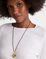 Bee Charm Cord Necklace ANTIQUE GOLD