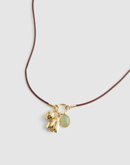 Bee Charm Cord Necklace ANTIQUE GOLD