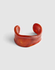 Resin Sculptural Wide Cuff Bracelet CHERRY