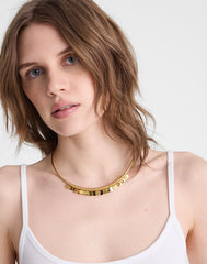 Coin Cluster Wire Choker Necklace ANTIQUE GOLD