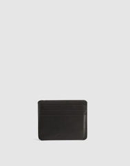 Curved Card Case in Leather TRUE BLACK