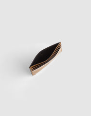 Curved Card Case in Patent Leather GLAZED WALNUT
