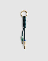 Braided Leather Bag Charm FOREST