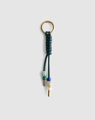Braided Leather Bag Charm FOREST