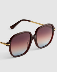 The Brunch Oversized Sunglasses DARK CAROB