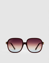 The Brunch Oversized Sunglasses DARK CAROB