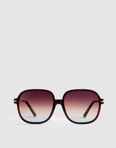 The Brunch Oversized Sunglasses DARK CAROB