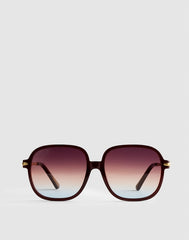 The Brunch Oversized Sunglasses DARK CAROB