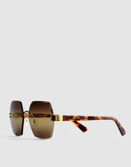 The Weekender Oversized Rimless Sunglasses DESERT CAMEL