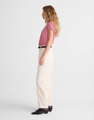 The Barrel-Leg Pant in Drapey Twill VINTAGE IVORY