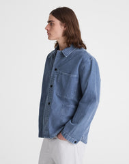 Chore Jacket in Cotton-Hemp Blend FRENCH BLUE