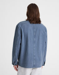 Chore Jacket in Cotton-Hemp Blend FRENCH BLUE