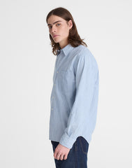 The Allday Shirt in Indigo Stripe MONACA STRIPE