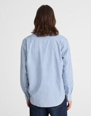 The Allday Shirt in Indigo Stripe MONACA STRIPE