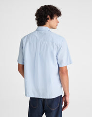 Boxy Cropped Shirt in Crisp Poplin TRANQUIL BLUE