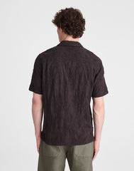 The Short-Sleeve Camp Shirt in Cotton COOL OBSIDIAN