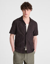 The Short-Sleeve Camp Shirt in Cotton COOL OBSIDIAN