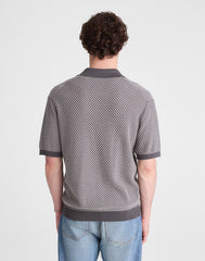 Johnny-Collar Sweater Polo STORMY SPRUCE