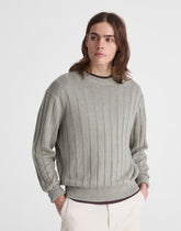 Crewneck Sweater in DuneRib Linen LIGHT SAGE