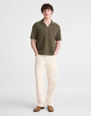 Skipper Polo in Jacquard CAPERS OVERDYE STRIPE
